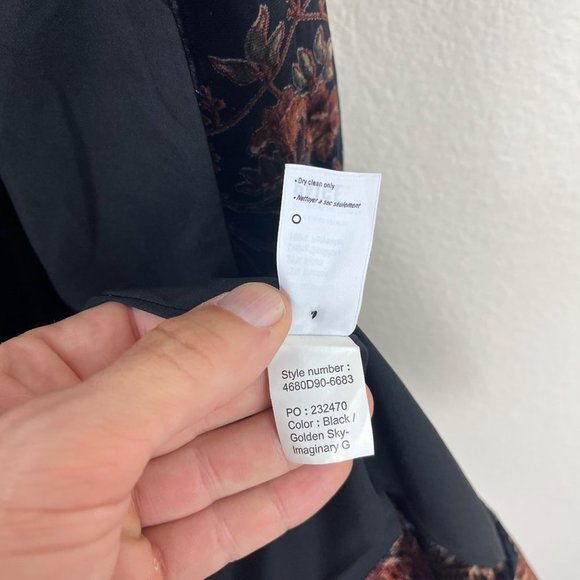 NEW Paige Chrystin Velvet Robe Imaginary Garden Size Small - Picture 7 of 7